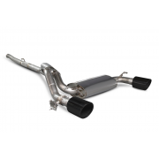 Scorpion Exhaust  76mm/3" Cat-back system with Black ceramic coated trims Focus MK3 RS